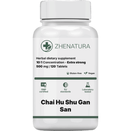Chai hu shu gan san packaging bottle green