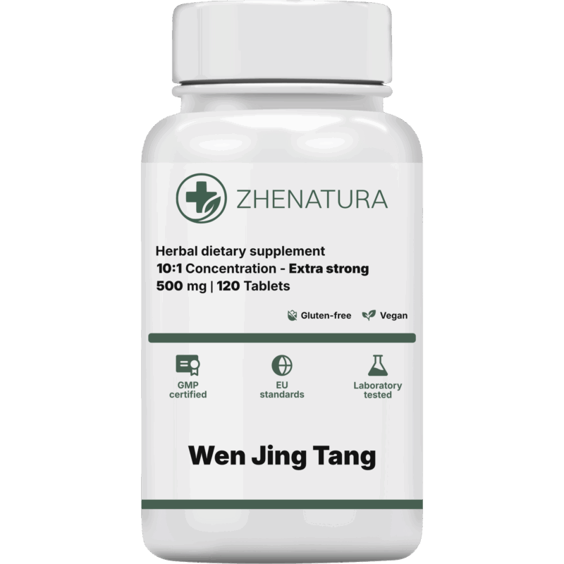 Wen jing tang packaging bottle green