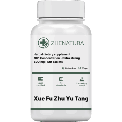 Xue fu zhu yu tang packaging bottle green