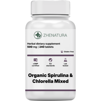 Organic spirulina chlorella mixed packaging bottle zhen.png