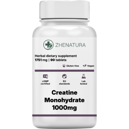 Creatine monohydrate 1000mg packaging bottle ZHEN.png