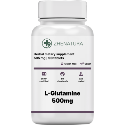L glutamine 500mg packaging bottle ZHEN.png