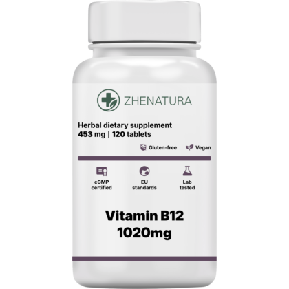 Vitamin b12 1020mg packaging bottle ZHEN.png
