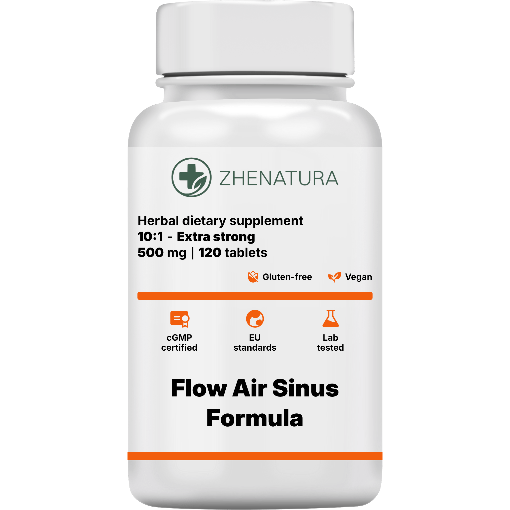 Flow air sinus formula packaging bottle.png