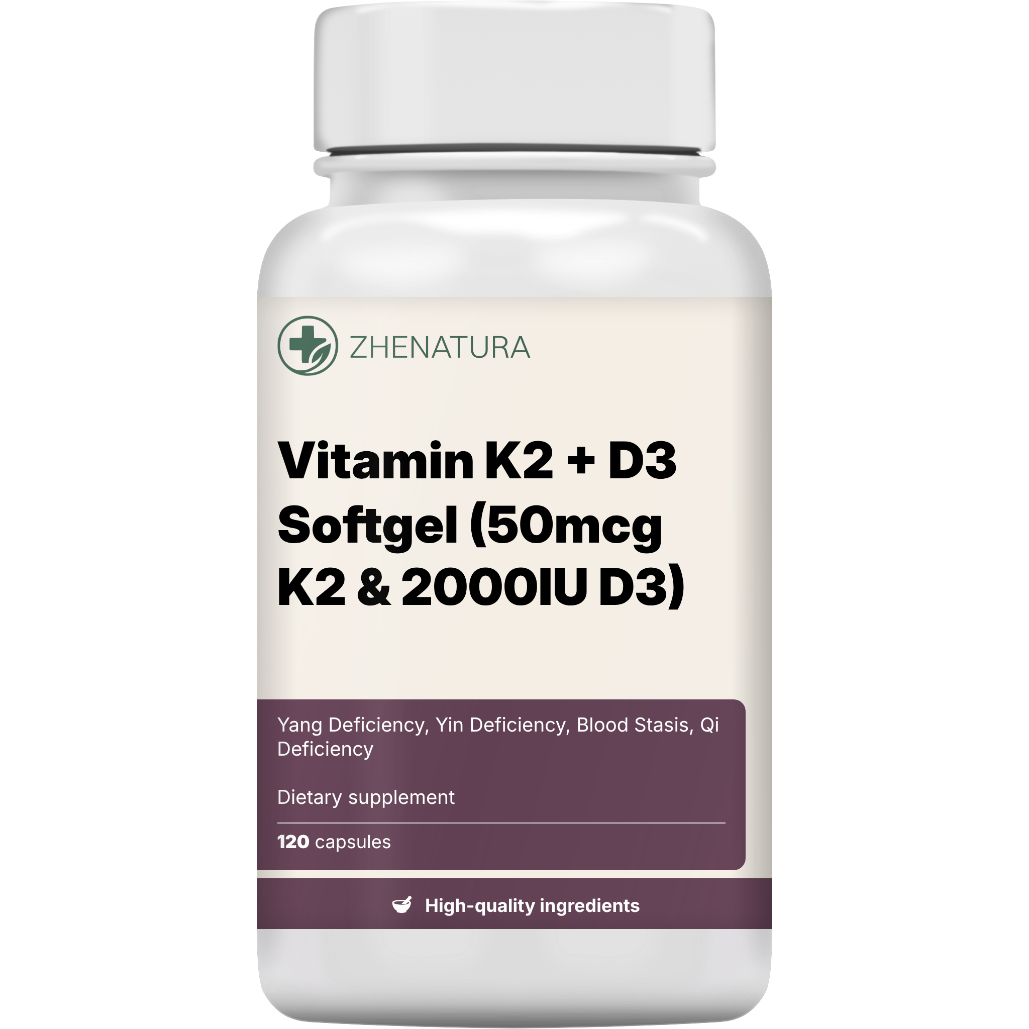 Vitamin k2 d3 softgel 50mcg k2 2000iu d3 packaging bottle zhen.png