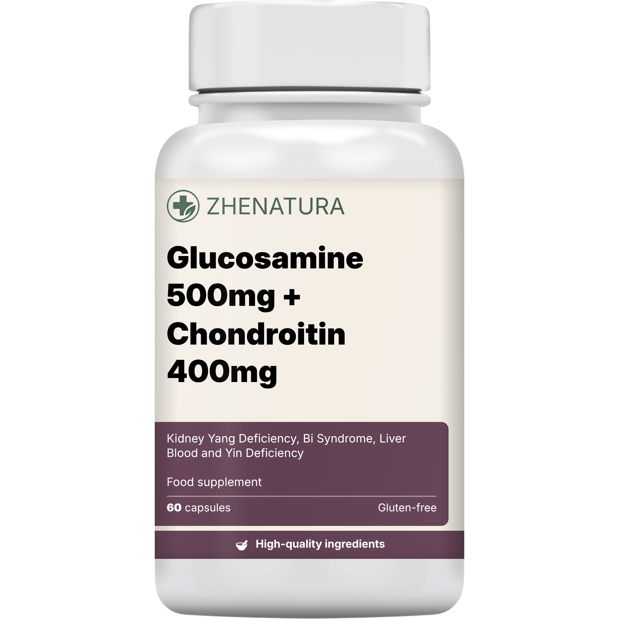 Glucosamine 500mg chondroitin 400mg packaging bottle1.png