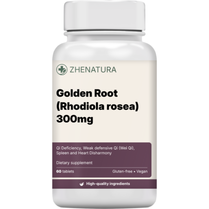 Golden root rhodiola rosea 300mg packaging bottle zhen.png