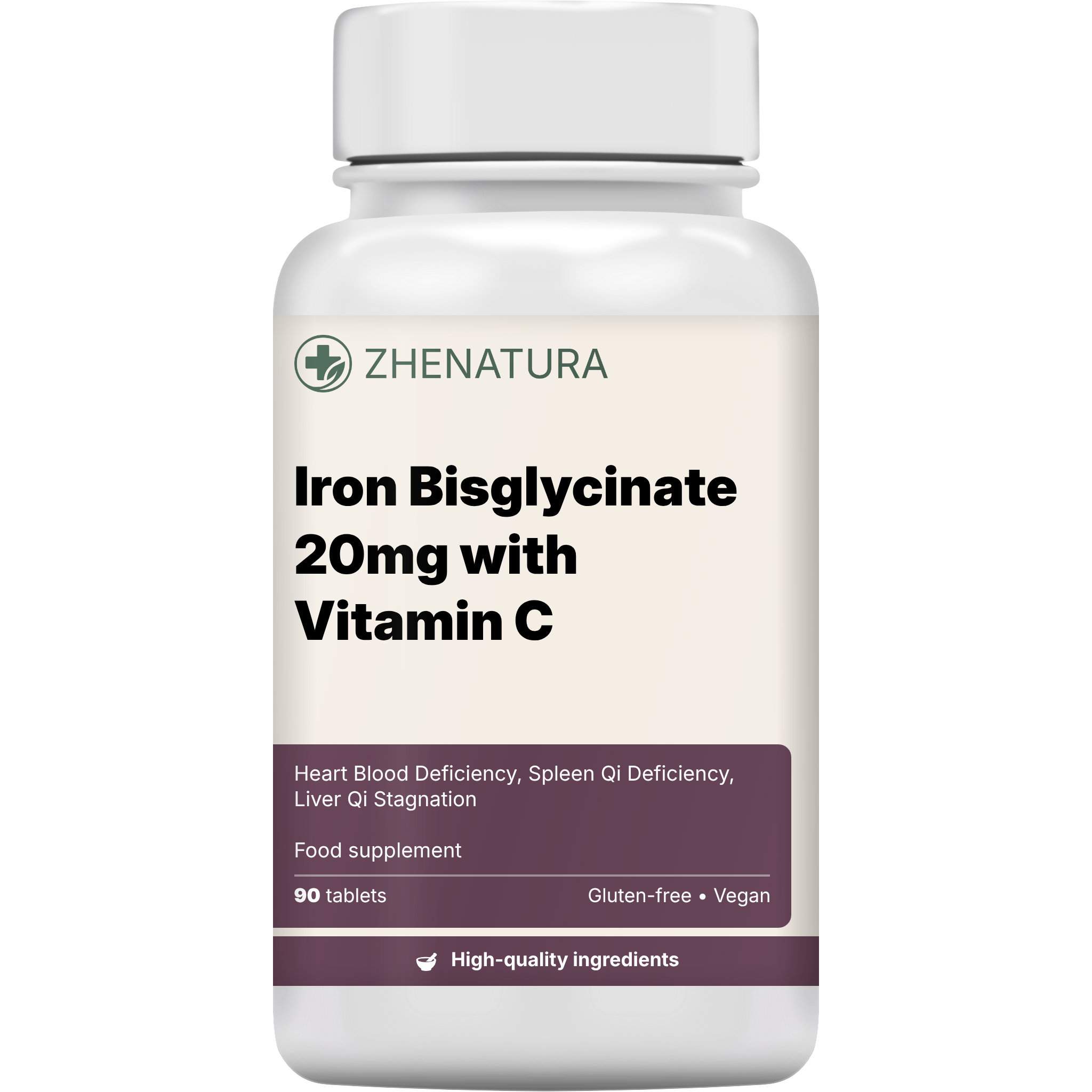 Iron bisglycinate 20mg with vitamin c packaging bottle1.png