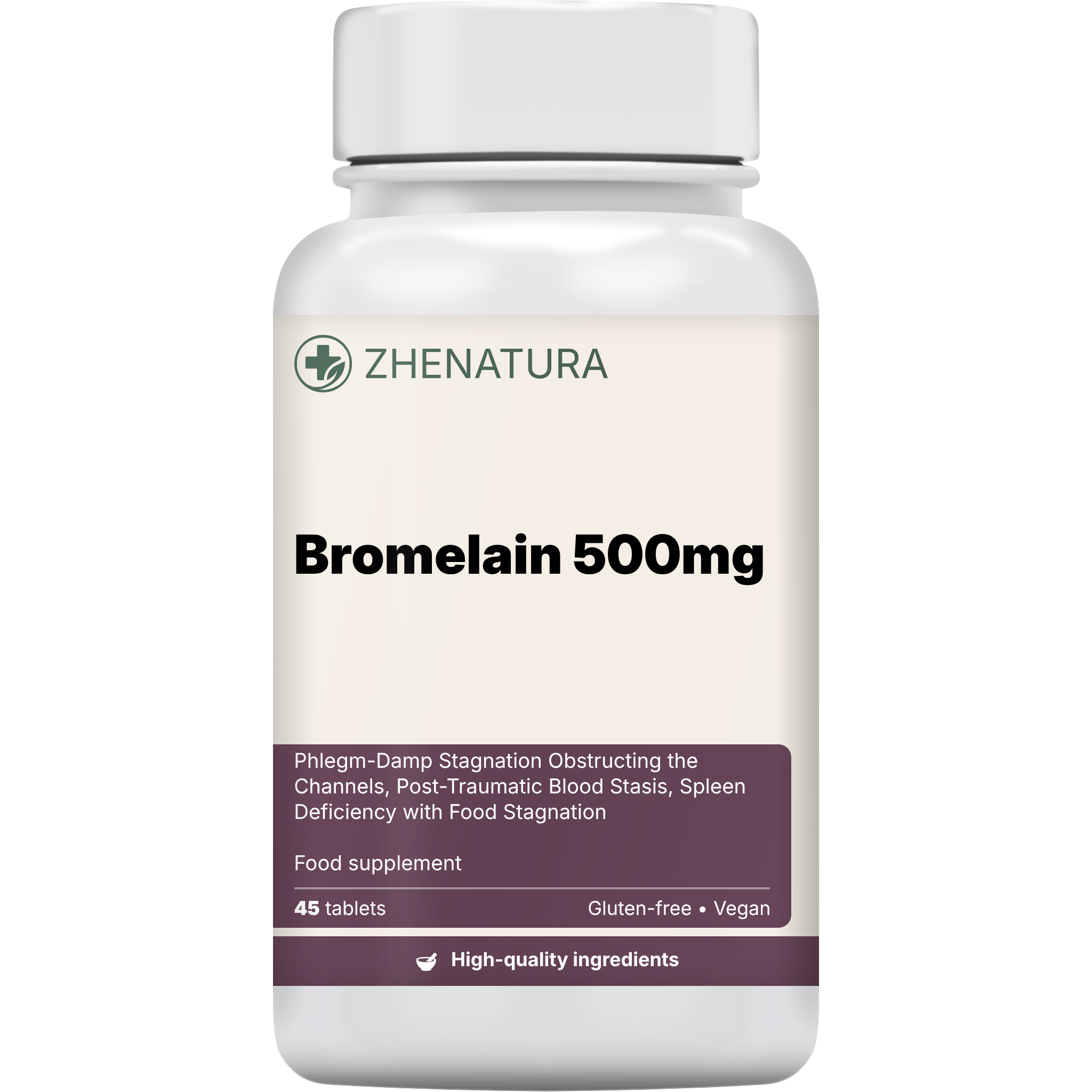 Bromelain 500mg packaging bottle zhen.png