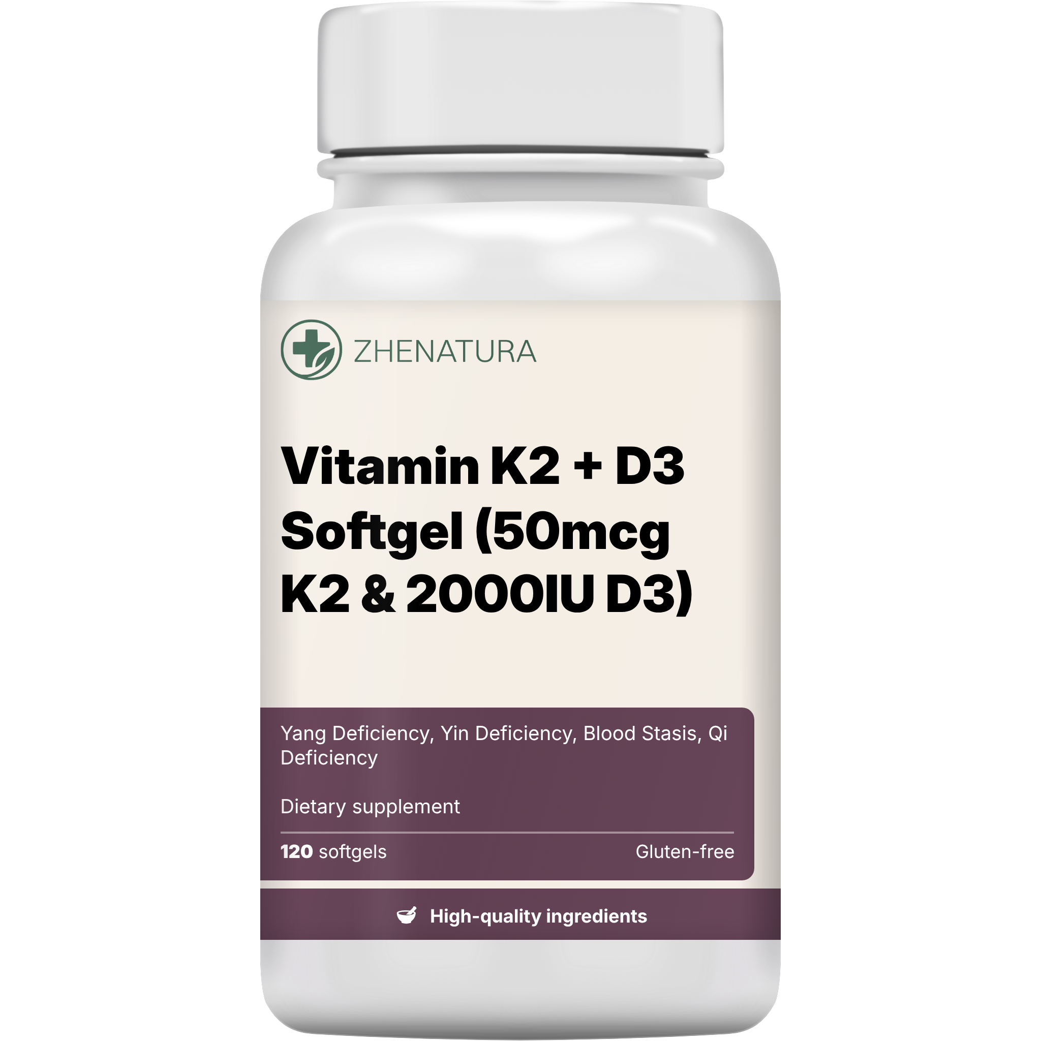 Vitamin K2 + D3 Softgel (50mcg K2 & 2000IU D3)
