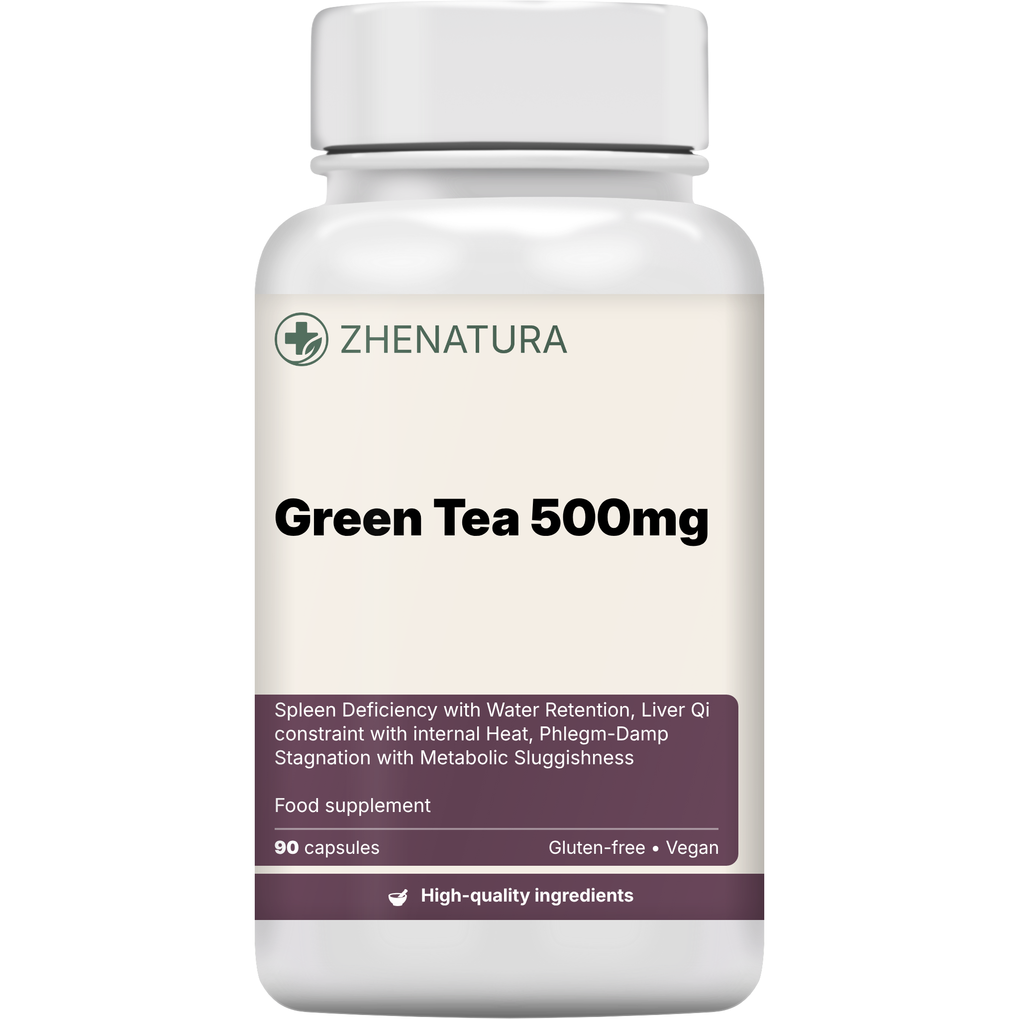 Green tea 500mg packaging bottle zhen.png