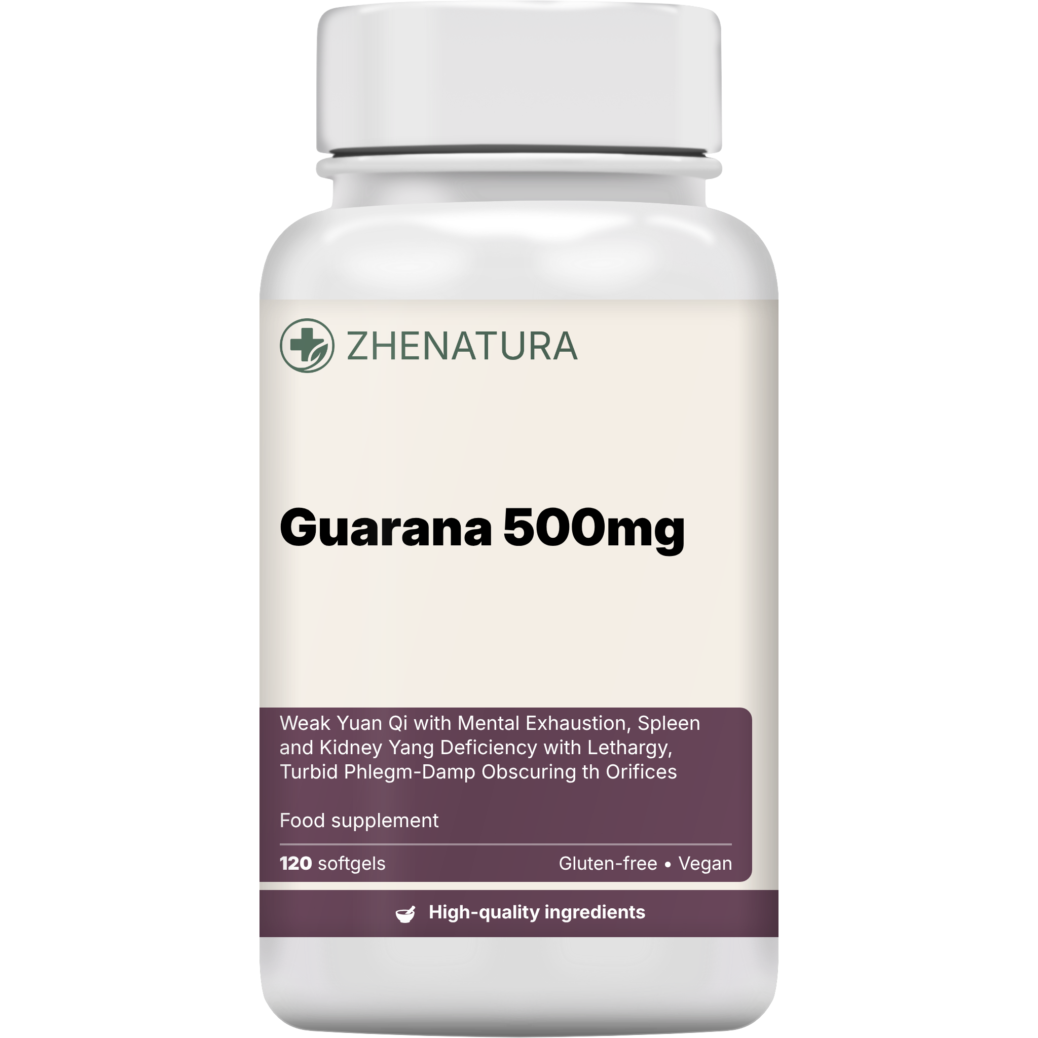 Guarana 500mg packaging bottle zhen.png